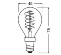 Ampoule*Osram Ampoule LED, E27, Vintage 1906, Classic P 25, , dim, 3,4W, 2200K, 250 lm, Ø4,5cm, H7,8cm - or