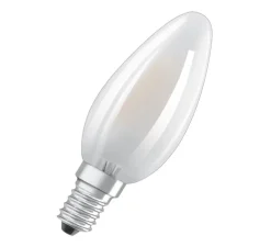 Ampoule LED, E14,Classic B 40, dépolie, 4,9W, 2700K, 470 lm, CRI >97, Ø3,7cm, H10cm - Osram
