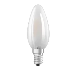 Ampoule LED, E14,Classic B 40, dépolie, 4,9W, 2700K, 470 lm, CRI >97, Ø3,7cm, H10cm - Osram