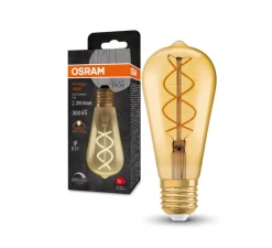 Ampoule LED, E27,Edison 28, or, dim, 2000K, 300 lm, Ø6,4cm, H14,3cm - Osram