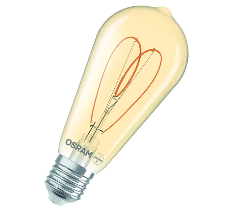 Ampoule LED, E27,Heart, or, dim, 4,9W, 2200K, 470 lm, Ø6,4cm, H13,9cm - Osram
