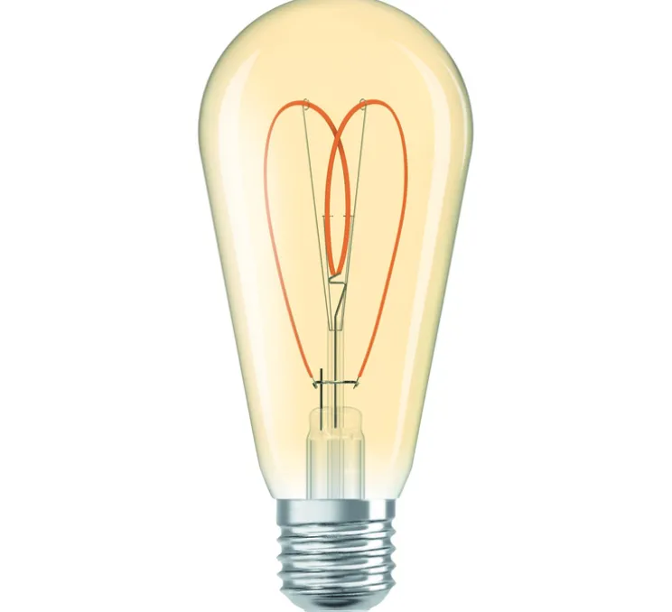 Ampoule LED, E27,Heart, or, dim, 4,9W, 2200K, 470 lm, Ø6,4cm, H13,9cm - Osram