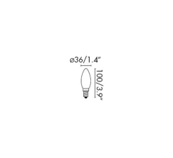 Ampoule LED, Filament Amber, ambre, Ø3,6cm, H10cm - Faro