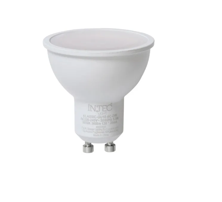 Ampoule LED, GU10, Conique, blanc mat, dim, 3000K, 435 lm, Ø5cm, H5cm - Nedgis