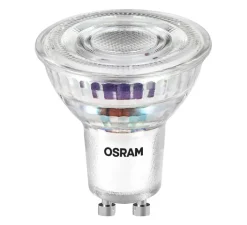 Ampoule*Osram Ampoule LED, GU10, Par 16 90 100°, classe A, , 4,7W, 2700K, 850 lm, Ø5cm, H5,4cm - transparent