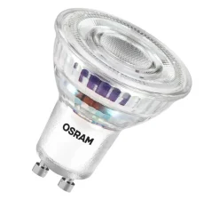 Ampoule*Osram Ampoule LED, GU10, Par 16 90 100°, classe A, , 4,7W, 2700K, 850 lm, Ø5cm, H5,4cm - transparent