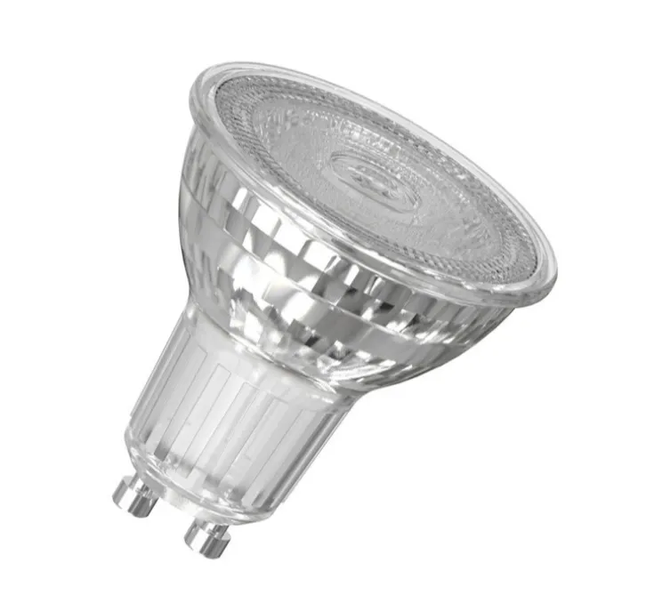 Ampoule LED, GU10, Par 16 50 36°, classe A, transparent, 2W, 2700K, 360 lm, Ø5cm, H5,4cm - Osram