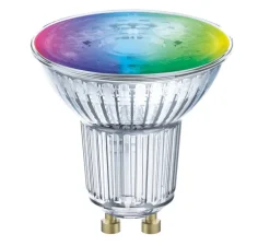 Ampoule LED, GU10, Smart Wifi Spot, transparent, dim, 4,9W, 2700-6500K, RGB, 350 lm, Ø5cm, H5,5cm - Ledvance