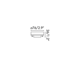 Ampoule LED, GX53, blanc, 470lm, 3000k, Ø7,6cm, H2,6cm - Faro