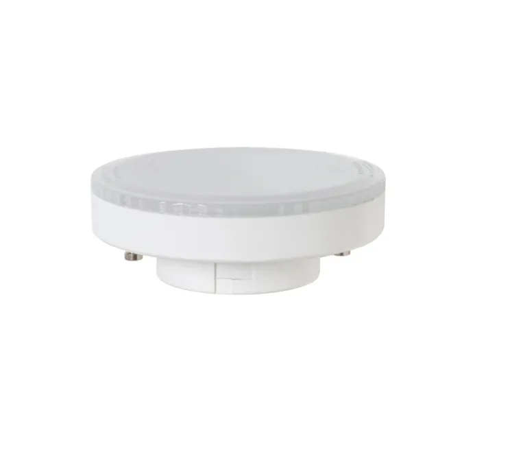 Ampoule LED, GX53, Plate, blanc mat, 3000K, 650 lm, Ø7,3cm, H2,5cm - Nedgis