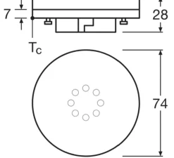 Ampoule LED, GX53,Star 40, 827, blanc, 2700K, 470 lm, Ø7,5cm, H2,8cm - Osram