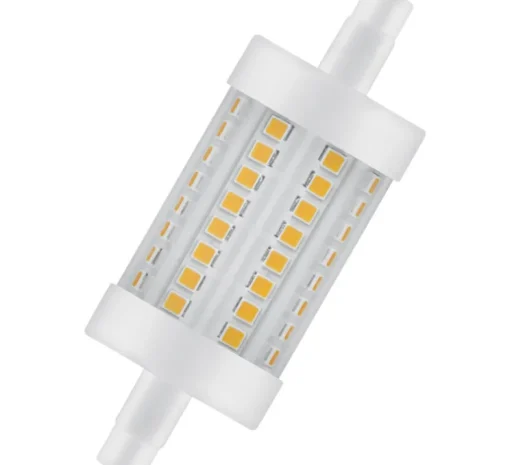 Ampoule LED, R7S L7,8cm,Line 78 75 330°, dépolie, 8W, 2700K, 1055 lm, Ø2,9cm, H7,8cm - Osram