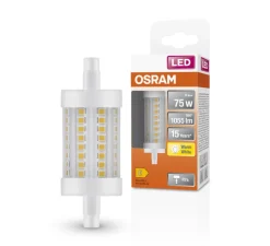 Ampoule LED, R7S L7,8cm,Line 78 75 330°, dépolie, 8W, 2700K, 1055 lm, Ø2,9cm, H7,8cm - Osram