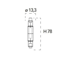 Ampoule*Nedgis Ampoule LED, R7S, Tubulaire, , 3000K, 470 lm, Ø13,3cm, H7,8cm - transparent