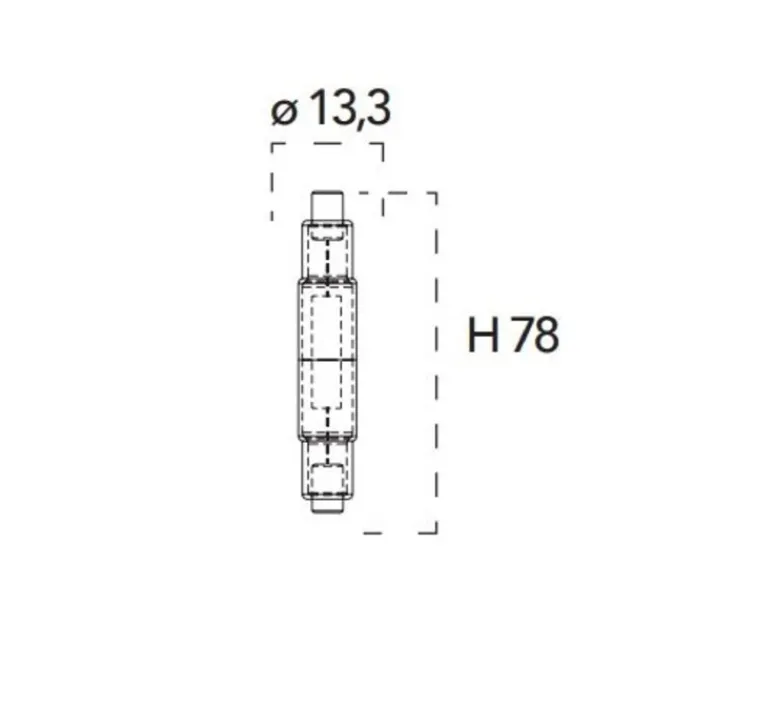 Ampoule*Nedgis Ampoule LED, R7S, Tubulaire, , 3000K, 470 lm, Ø13,3cm, H7,8cm - transparent