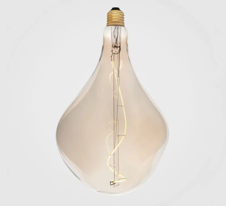 Ampoule LED, Voronoi II, E27, 3W, dim, filament, teinté, transparent, IP54, Ø16,5cm, H30cm - Tala