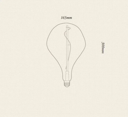 Ampoule LED, Voronoi II, E27, 3W, dim, filament, teinté, transparent, IP54, Ø16,5cm, H30cm - Tala