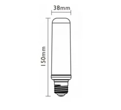 Ampoule, PRO-T38, E27, LED, 2700K, 2200lm, Ø3,8cm, H15cm - Marino Cristal
