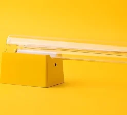 Ampoule*Zangra Ampoule tubulaire, s14S, LED, filament, verre clair, 2200K, 500lm, Ø3cm, L100 cm - transparent