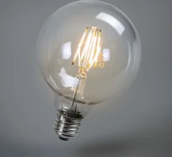 Ampoule*Faro Ampoules LED, 4W 2700K 470Lm, Globo filament, Ø12,5cm - argent