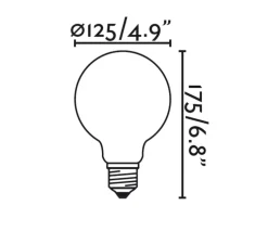 Ampoules LED, 4W 2700K 470Lm, Globo filament, Ø12,5cm - FARO