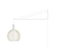 Applique*Secto Design Applique à bras, Varsi, L130 à 230cm, Octo, , Ø54cm, H68cm - Blanc