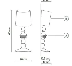 Applique, Ali e Baba, céramique et lin blanc, H60cm, L28cm, P17cm - Karman