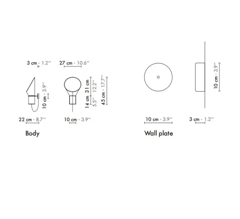 Applique*DesignHeure Applique, Baby Cargo, , H45cm, L27 - blanc, noir