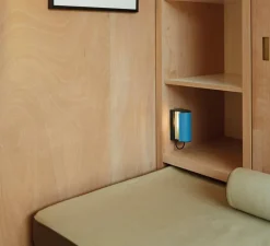 Applique, cylindrique petite, Charlotte Perriand, bleu, L16cm, H7,5cm - Nemo lighting