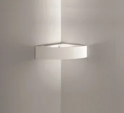 Applique*Nedgis Applique d'angle, Vertbois, plâtre, prêt à peindre Muriel, , Ø20,5cm, H7cm - blanc