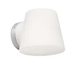 Applique*Faro Applique de salle de bain, Bianca, chrome, IP44,L12,3cm, H11cm - Blanc opalin, chrome