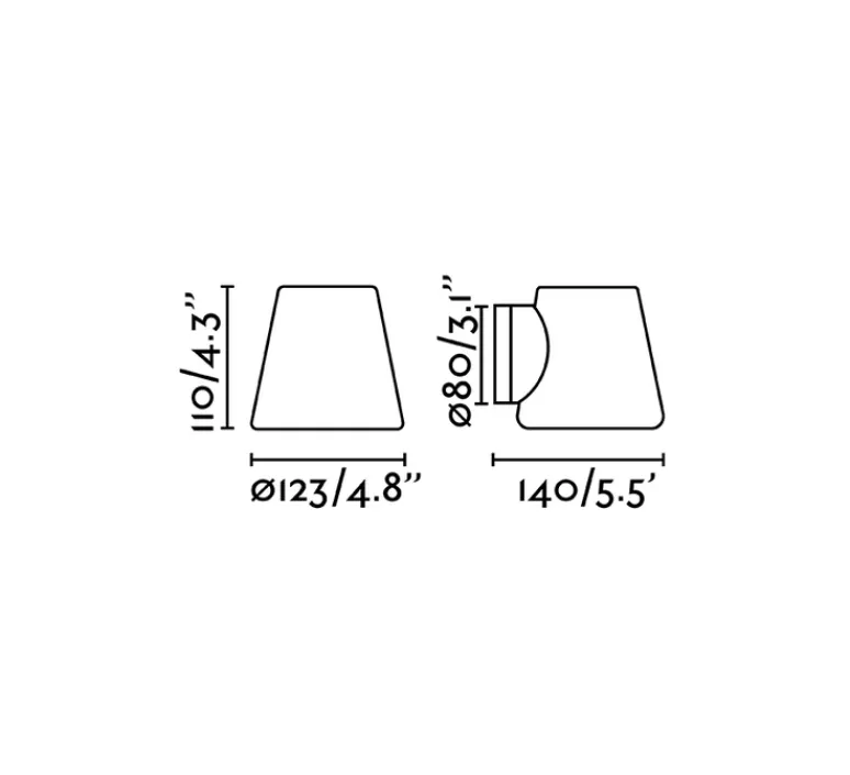 Applique*Faro Applique de salle de bain, Bianca, chrome, IP44,L12,3cm, H11cm - Blanc opalin, chrome