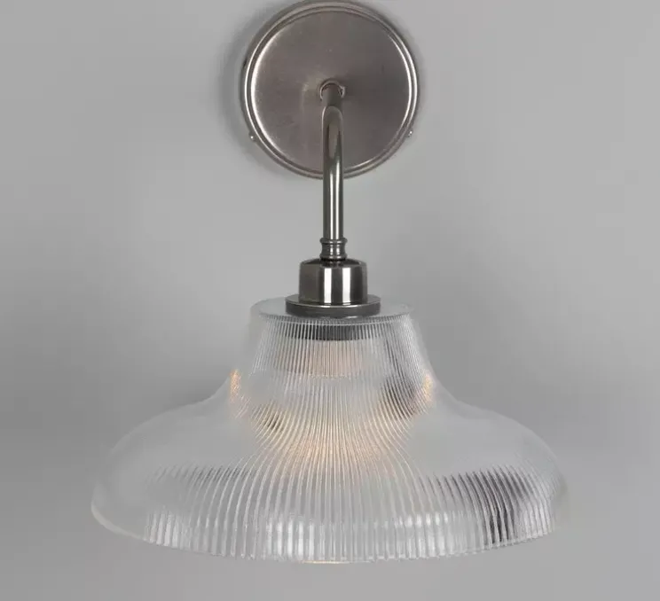Applique de salle de bain, Mono, argent antique, IP65, Ø30cm, H35cm - Mullan Lighting