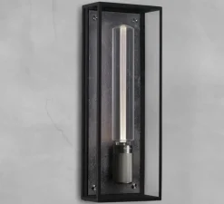 Applique*Buster & Punch Applique de salle de bain, Caged wet, large, , IP44, L18cm, H48,8cm - métal noir