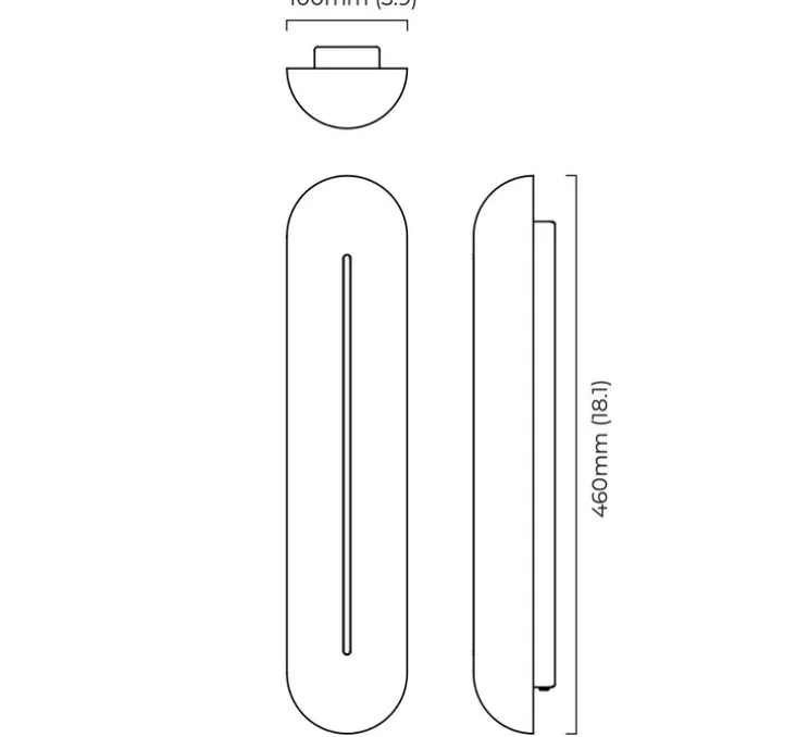 Applique de salle de bain, Hepworth, bronze et albâtre, IP44, LED, dim, 2700K, L10cm, H46cm - CTO lighting