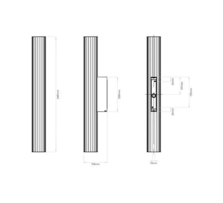 Applique de salle de bain, io 665, LED, 3000K, 825lm, chrome, verre, IP44,L8cm, H66,5cm - ASTRO