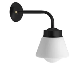 Applique*Zangra Applique de salle de bain, laiton, , IP43, L17cm, H30cm - noir