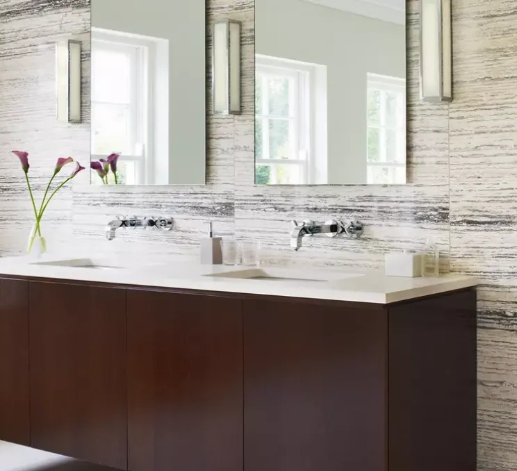 Applique de salle de bain, Mashiko classic 360, chrome, IP44, Ø8cm, H36cm - Astro