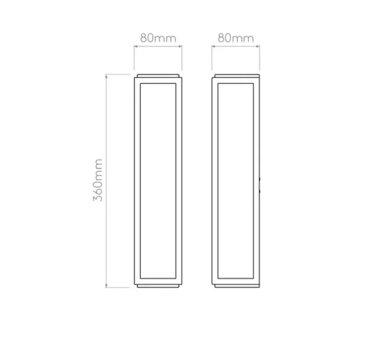 Applique de salle de bain, Mashiko classic 360, chrome, IP44, Ø8cm, H36cm - Astro