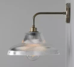 Applique*Mullan Lighting Applique de salle de bain, Mono, , IP65, Ø30cm, H35cm - laiton antique