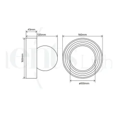 Applique de salle de bain, Alicia Petite, émeraude, IP44, L16cm, H16cm-Elements lighting
