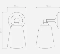 Applique*Astro Applique de salle de bain, Anton, , IP44, L11cm, H21,5cm - noir mat