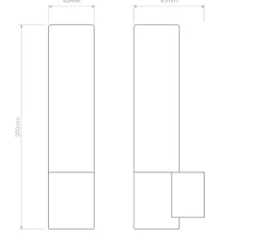 Applique*Astro Applique de salle de bain, Bari, , IP44, L4cm, H20cm - Lighting or mat