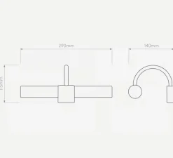 Applique*Astro Applique de salle de bain, Dayton, , IP44, L29cm, H11,5cm - chrome