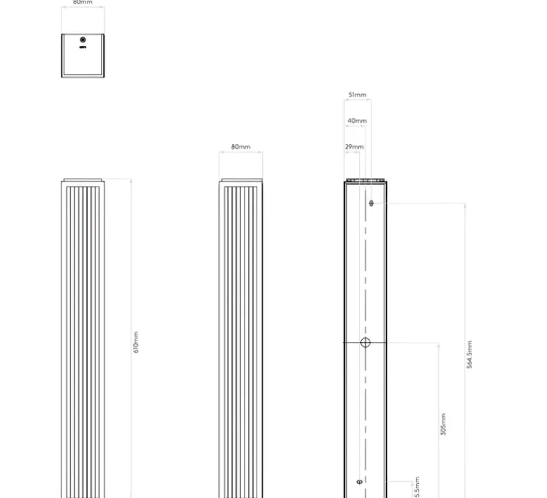 Applique*Astro Applique de salle de bain, Boston 600, , IP44, LED, 3000K, 780 lm, Ø8cm, H61cm - bronze