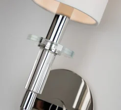 Applique de salle de bain, Amherst, nickel poli, IP44, L12.7cm, H47,6cm - Hudson Valley Lighting