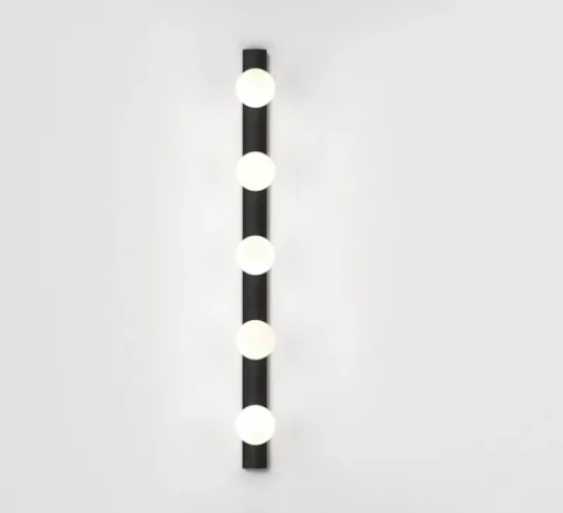Applique de salle de bain, Cabaret 5 II, noir mat, IP44, cm, L70cm, H6,5cm - Astro