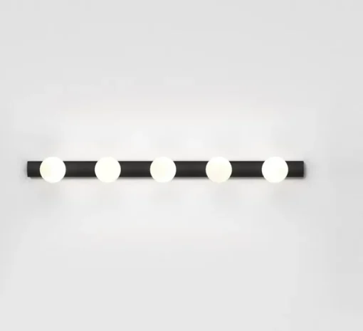 Applique de salle de bain, Cabaret 5 II, noir mat, IP44, cm, L70cm, H6,5cm - Astro