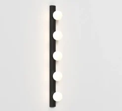 Applique de salle de bain, Cabaret 5 II, noir mat, IP44, cm, L70cm, H6,5cm - Astro