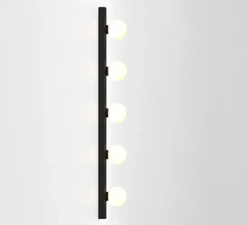 Applique de salle de bain, Cabaret 5 II, noir mat, IP44, cm, L70cm, H6,5cm - Astro